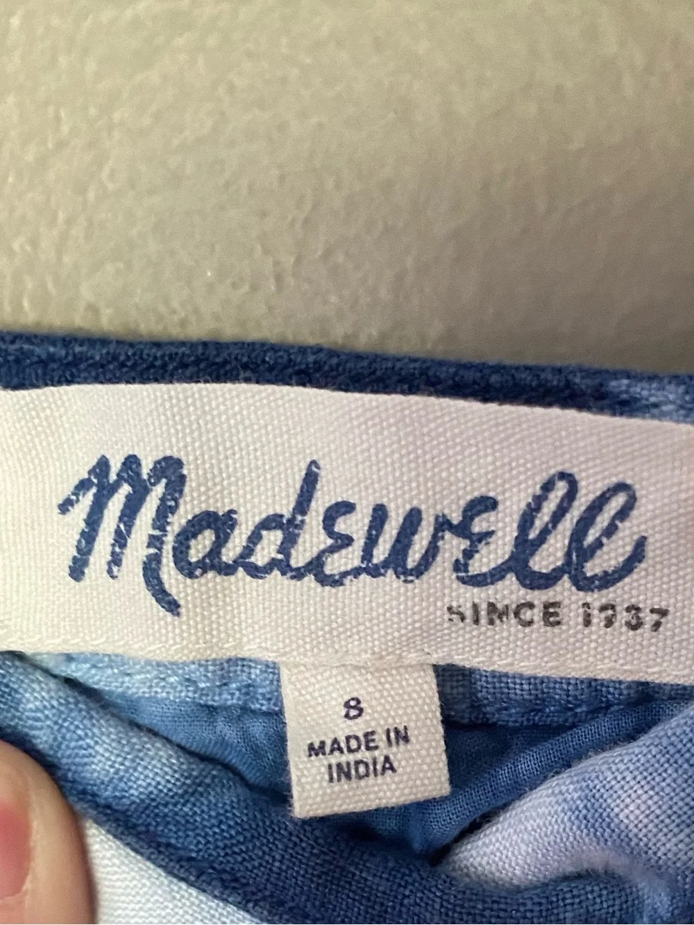 Madewell blue white